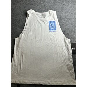 Under Armour Women's‎ Loose Fit Softball White Tank Small New 1123